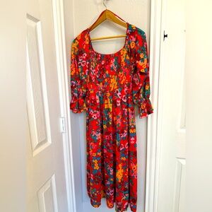 Floral midi dress